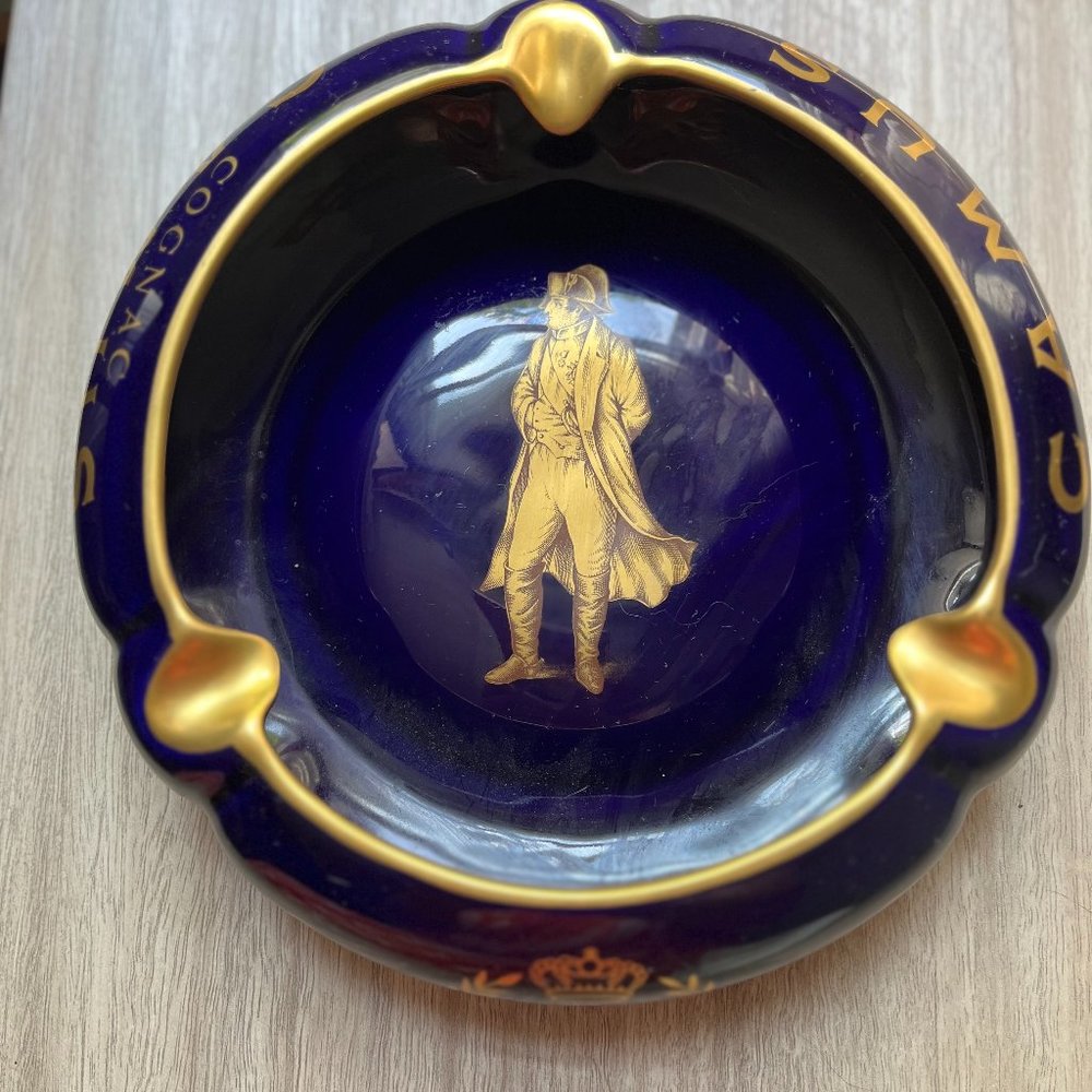 LIMOGE CASTEL COBALT ASHTRAY